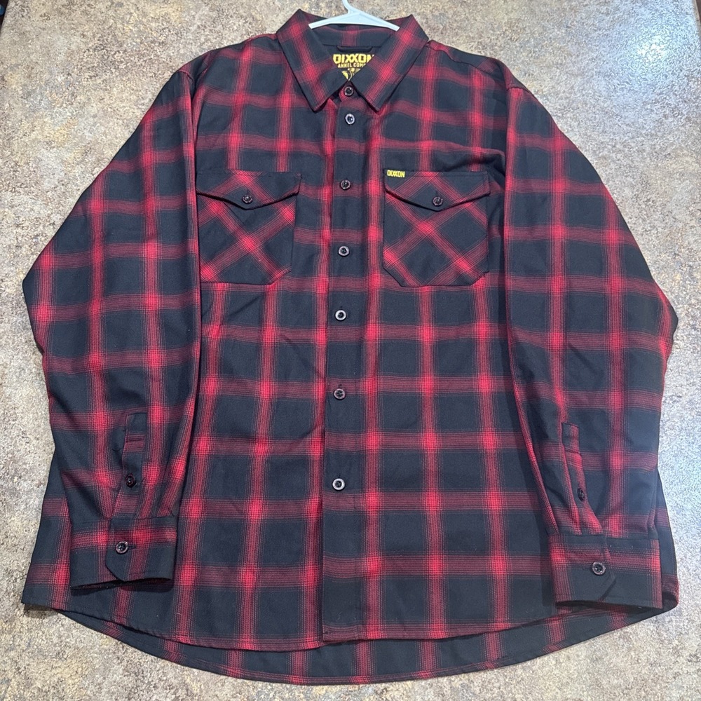 Dixxon Flannel 3xl Long Sleeve Plaid Red Grippin Form And Fuction